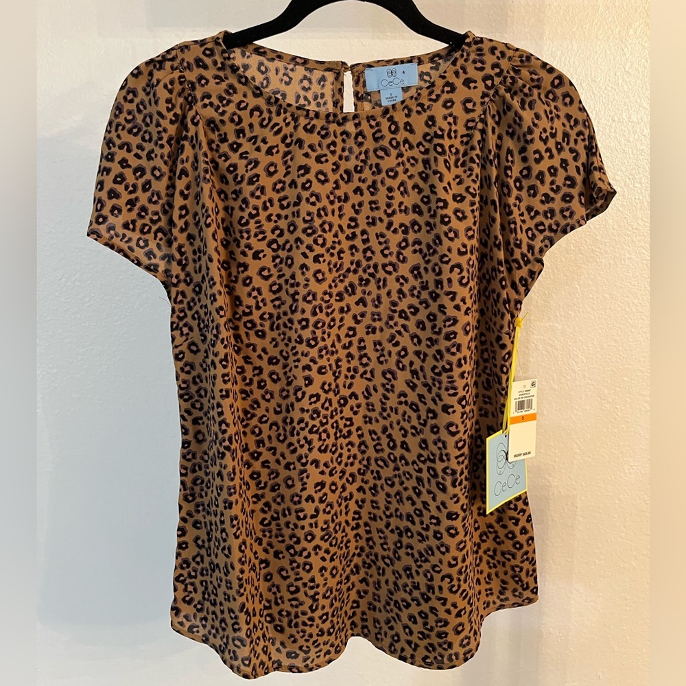 CeCe Leopard print blouse